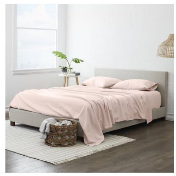 Ienjoy Home Style Simplified 4-Pc. Sheet Set, Queen - Blush - Picture 1 of 1